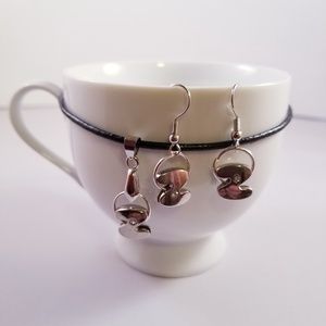 Leather Cord Silver Initial Z Necklace Set